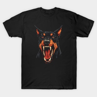 Doberman Vintage Angry Graphic T-Shirt
